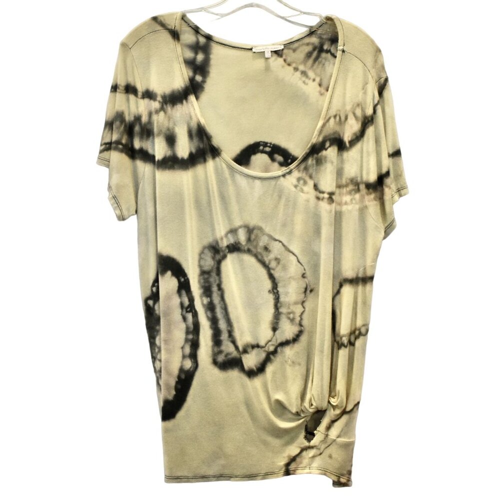 Women's Charlotte Russe Pale Green Custom Bleach Dye Over-size T-shirt Size 1X